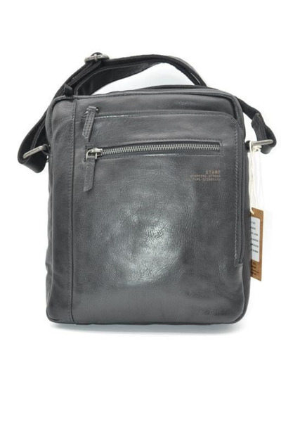 Bandolera de piel STAMP Nihal 3026 negra (1)