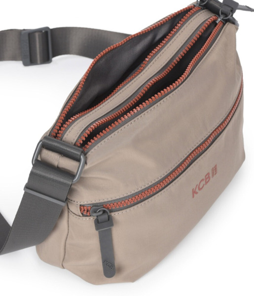 Bandolera pequeña KCB Flick taupe (3)