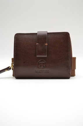 Billetera de piel MATTIES coleccion vegetal marron