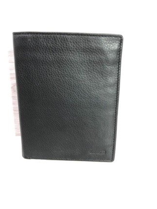 Billetera grande de piel negra