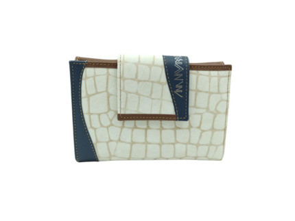 Billetera piel ANA NAVARRO COCO Beige 14 cm