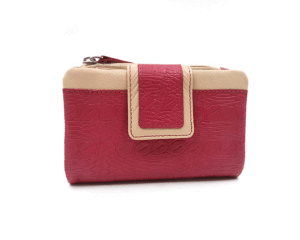 Billetera piel ANA NAVARRO Grabada Ruby15 Cm