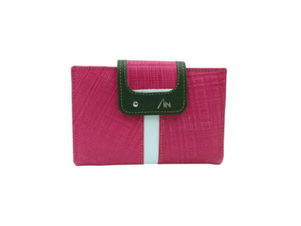 Billetera piel ANA NAVARRO Loewe 14 cm fucsia