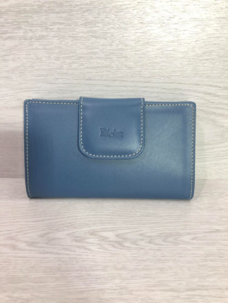 Billetera PIEL de UBRIQUE azul azafata mod.794