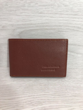 Billetera PIEL de UBRIQUE castaño americana pequeña con monedero exterior