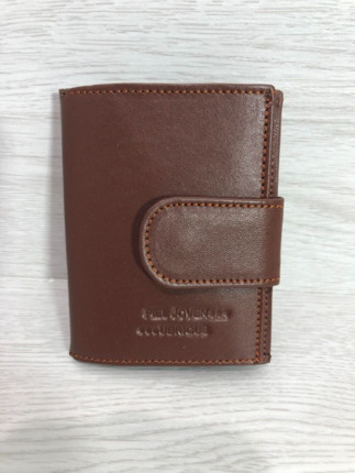 Billetera PIEL de UBRIQUE castaño con monedero mod.909