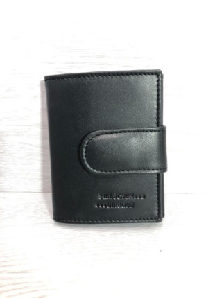 Billetera PIEL de UBRIQUE negra con monedero mod.909