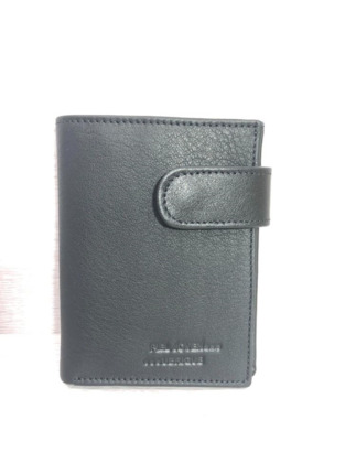 Billetera PIEL de UBRIQUE negra monedo exter. correlilla 723