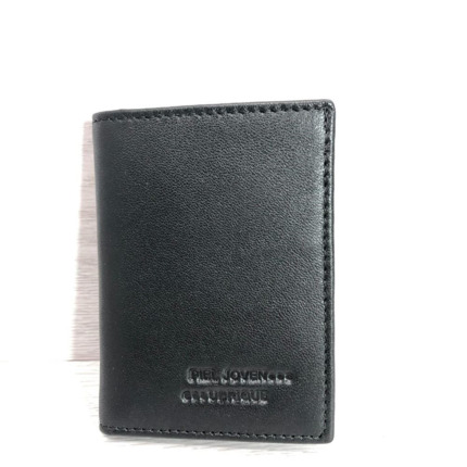 Billetera PIEL de UBRIQUE negra pequeña mod.827