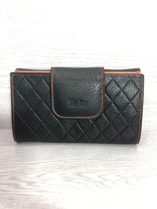 Billetera PIEL de UBRIQUE negra rombo mod.794