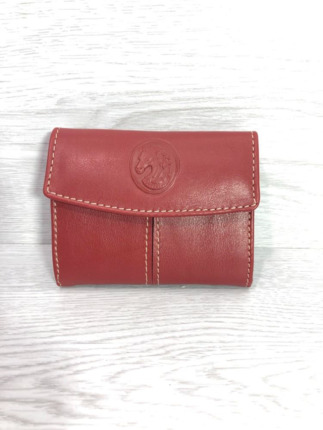 Billetera PIEL de UBRIQUE  pequeña granate mod 749