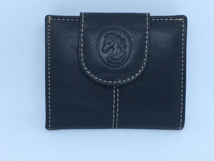 BILLETERA PIEL de UBRIQUE  PEQUEÑA NEGRA mod 709