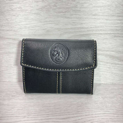 Billetera PIEL de UBRIQUE pequeña negra mod 749