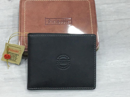BILLETERA PIEL NOBLE AMERICANA NATURE 345NP NEGRA