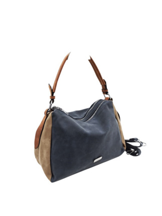 Bolso  ANA NAVARRO combinado Azul-Taupe