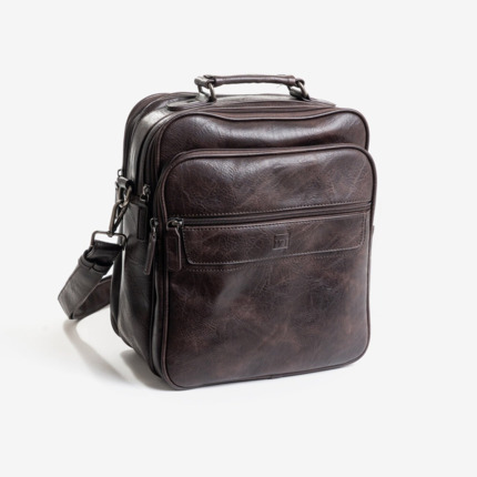 Bolso de hombre MATTIES grande para hombre café, Colección nappa