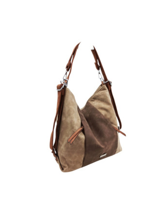 Bolso mochila ANA NAVARRO combinado Beige-Marrón
