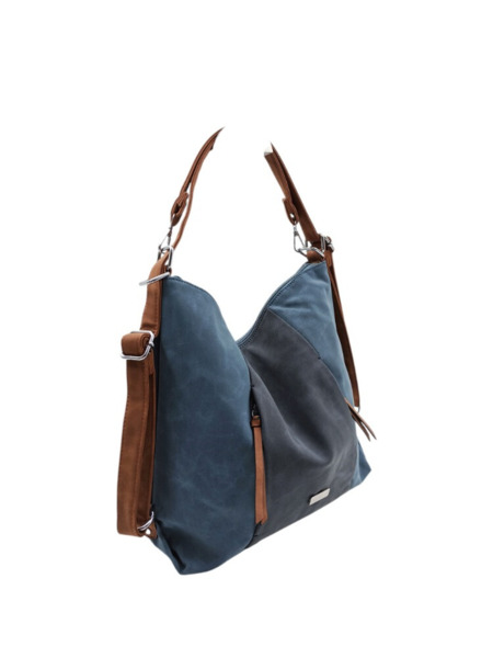 Bolso mochila ANA NAVARRO combinado Jeans-Marino