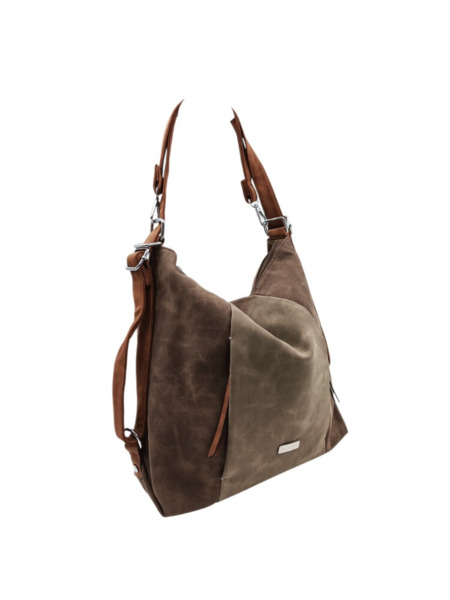 Bolso mochila ANA NAVARRO combinado marron-taupe
