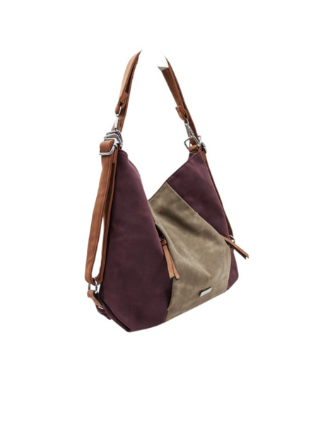 Bolso mochila ANA NAVARRO combinado Morado-Taupe