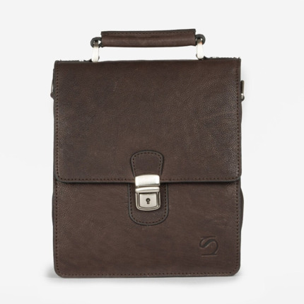 Bolso reportero MATTIES de pìel marron