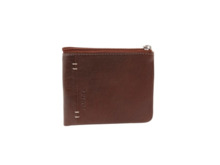 Cartera CAN PIEL americana con cremallera en billetera marron