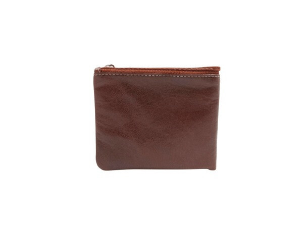 Cartera CAN PIEL americana con cremallera en billetera marron (2)