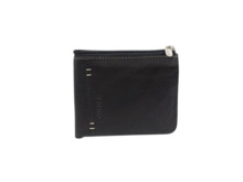 Cartera CAN PIEL americana con cremallera en billetera negra