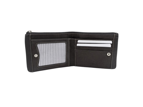 Cartera CAN PIEL americana con cremallera en billetera negra (1)