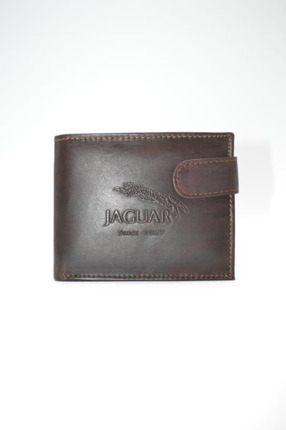 Cartera de piel JAGUAR americana con monedero y cierre marron ref1761