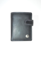 Cartera de piel JAGUAR con cierre y monedero ext. negra