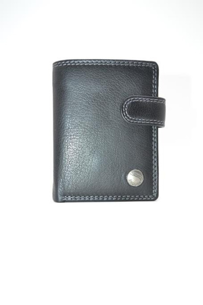 Cartera de piel JAGUAR con cierre y monedero ext. negra