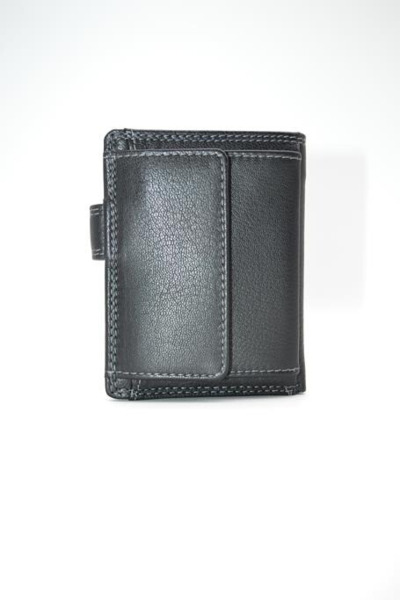 Cartera de piel JAGUAR con cierre y monedero ext. negra (1)