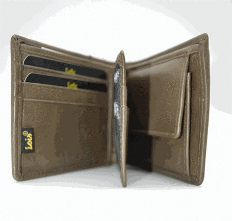 Cartera de piel LOIS  americana con monedero Dark brown (2)