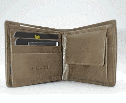 Cartera de piel LOIS  americana con monedero Dark brown (4)
