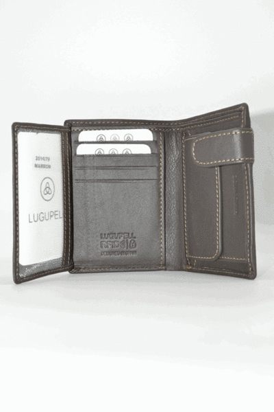 Cartera LUGUPELL con monedero interior y cierre marron (3)