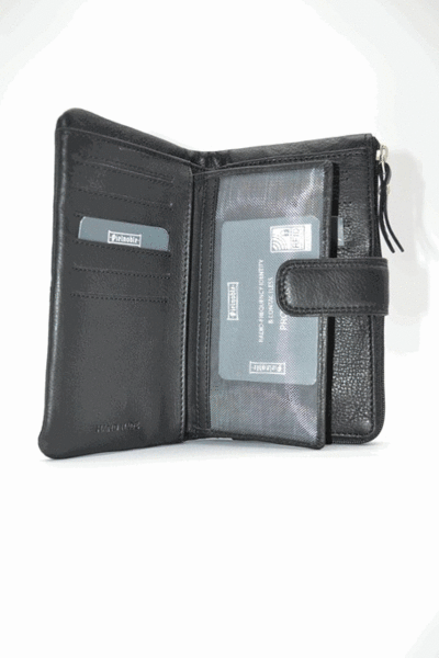Cartera PIELNOBLE M negra PB311 verde (3)