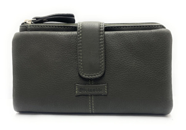 Cartera PIELNOBLE M negra PB311 verde
