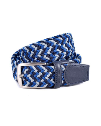 Cinturon trenzado MIGUEL BELLIDO Azul /gris