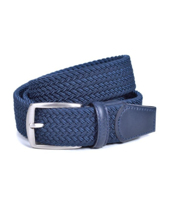 Cinturon trenzado MIGUEL BELLIDO Azul Marino