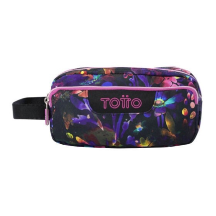 Estuche escolar TOTTO tres compartimentos  Agapec - Flower Galaxy