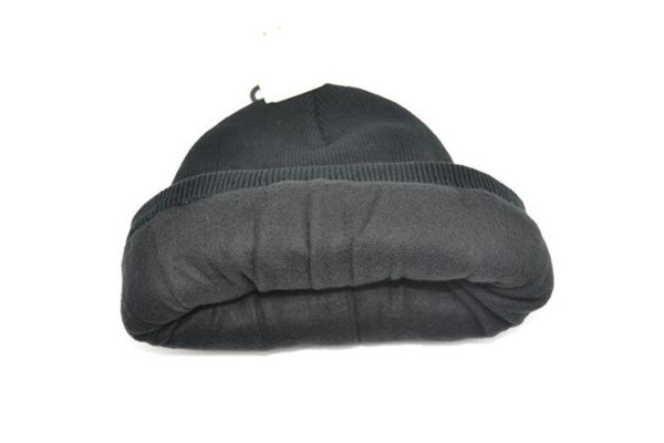 Gorro de lana THINSULATE con forro polar negro (1)