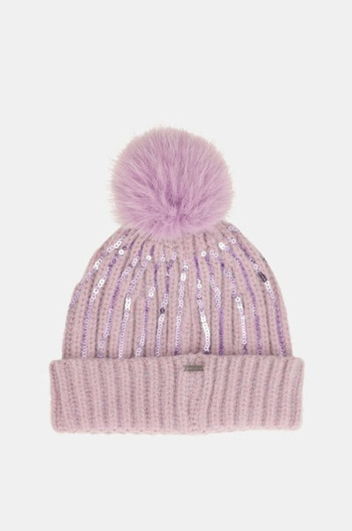Gorro de punto ANEKKE lila con lentejuelas (1)