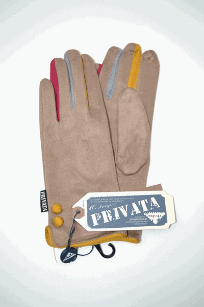 Guante de mujer PRIVATA tactil colors marron claro