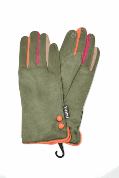 Guante de mujer PRIVATA tactil colors verde