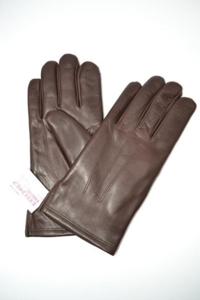 Guante de Piel de hombre marron franela