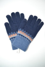 Guantes de hombre lana GLOKO con forro azul