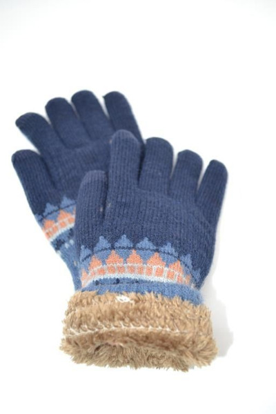 Guantes de hombre lana GLOKO con forro azul (1)