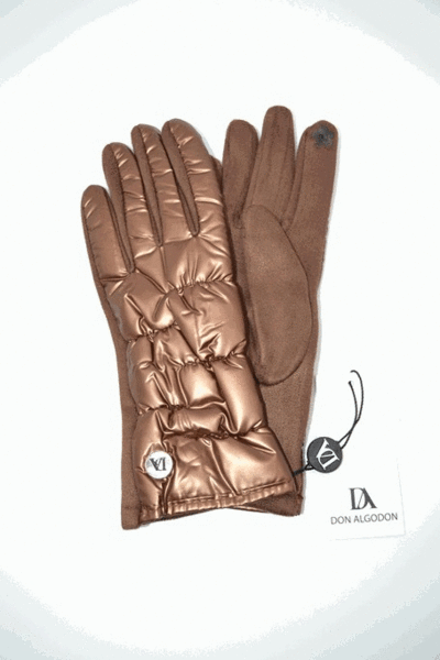 Guantes de mujer DON ALGODON tactil metal marron