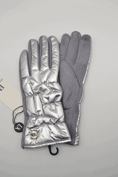 Guantes de mujer DON ALGODON tactil metal plata